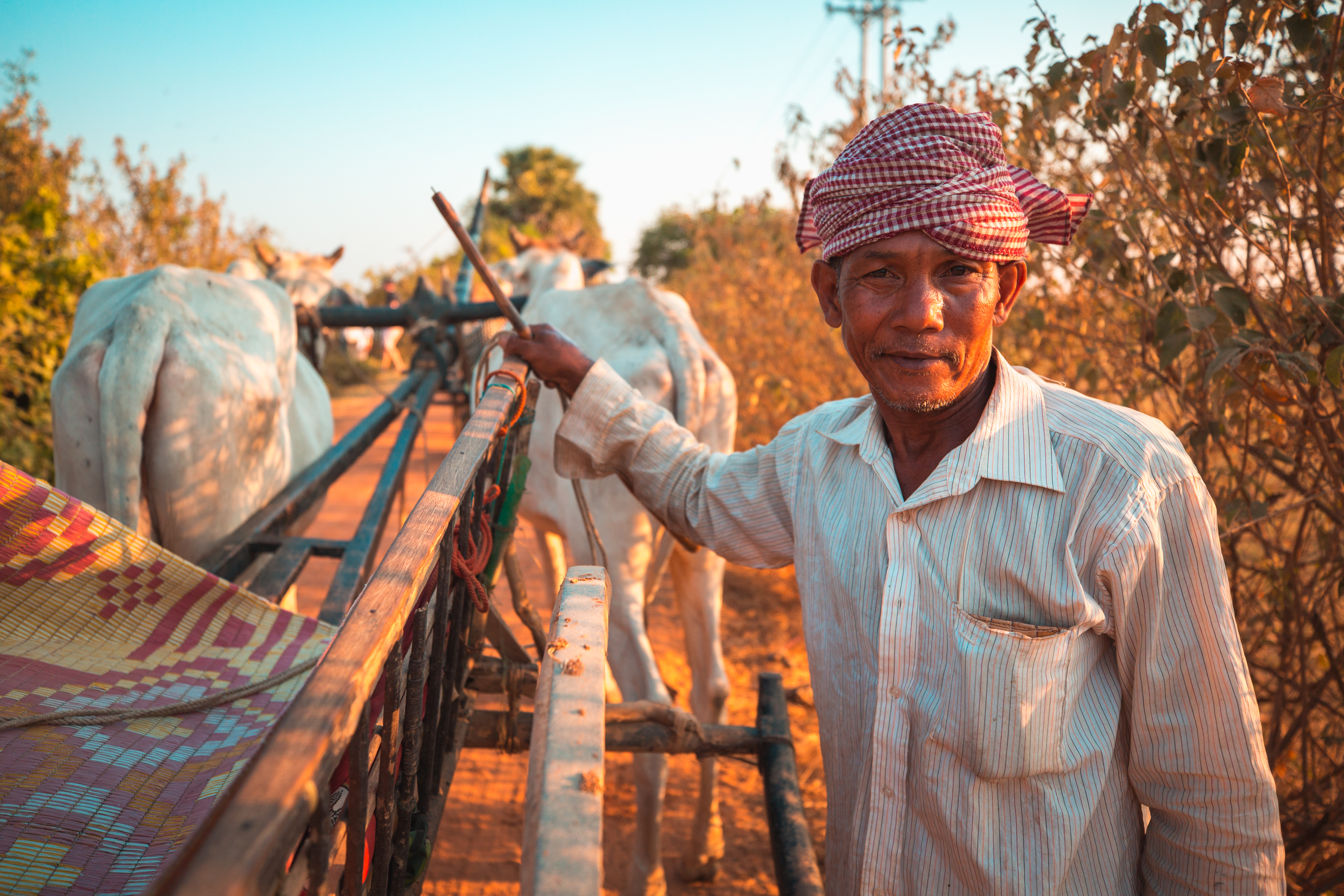 mekong man with a cart