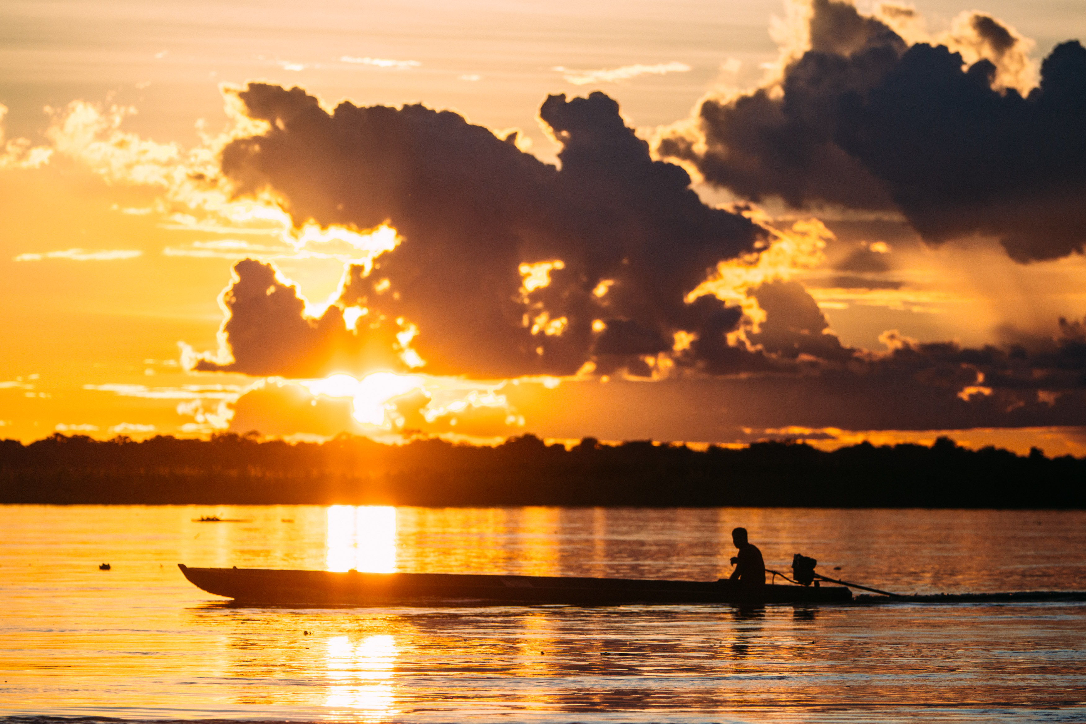 amazon villager on river