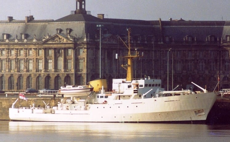 HMS Beagle in Bordeaux, France, in 1992