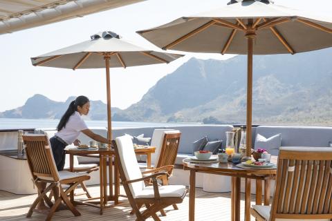 Outdoor dining area