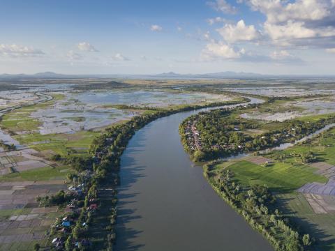 Cambodia - Mekong River Drone