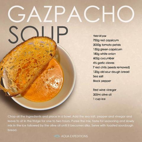 Recipe cards Gazpacho soup