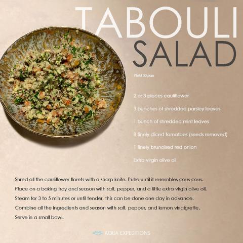 Recipe cards Tabouli Salad