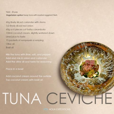 Recipe cards Tuna Ceviche