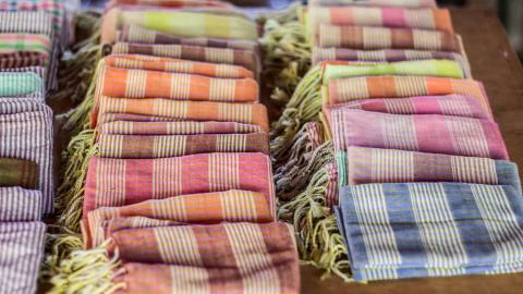 Silk weaving