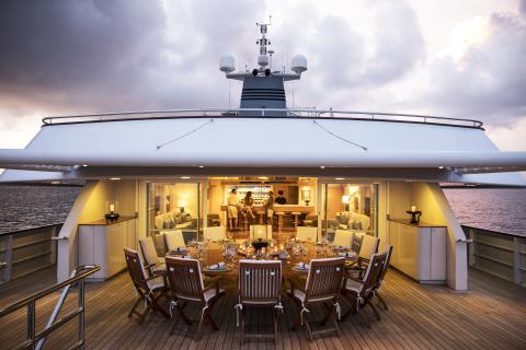 Outdoor dining area