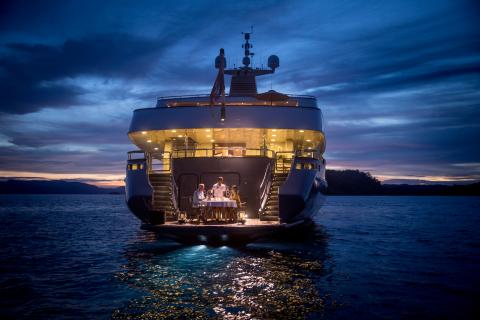 Romantic Onboard Dinner