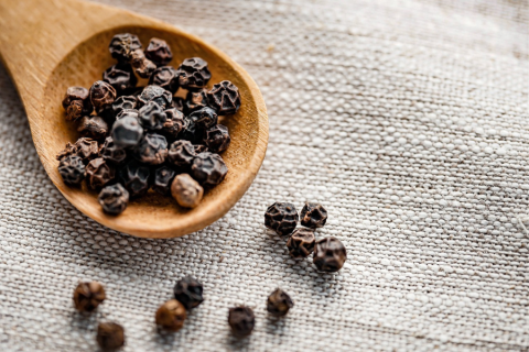 black peppercorns