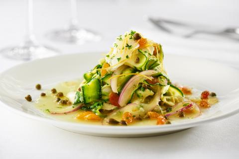 Shaved zucchini salad with parmesan