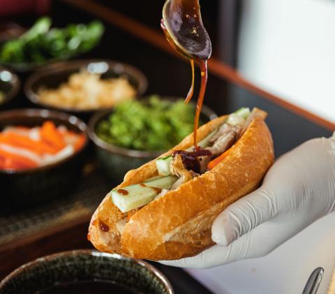 Bánh Mì Cooking Demonstration at Aqua Mekong