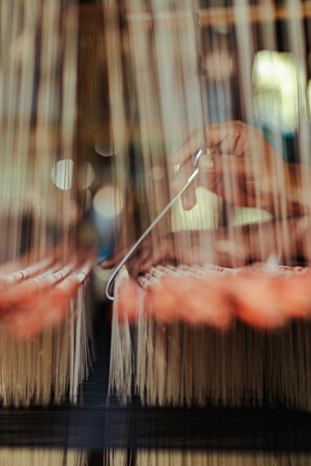 Silk weaving